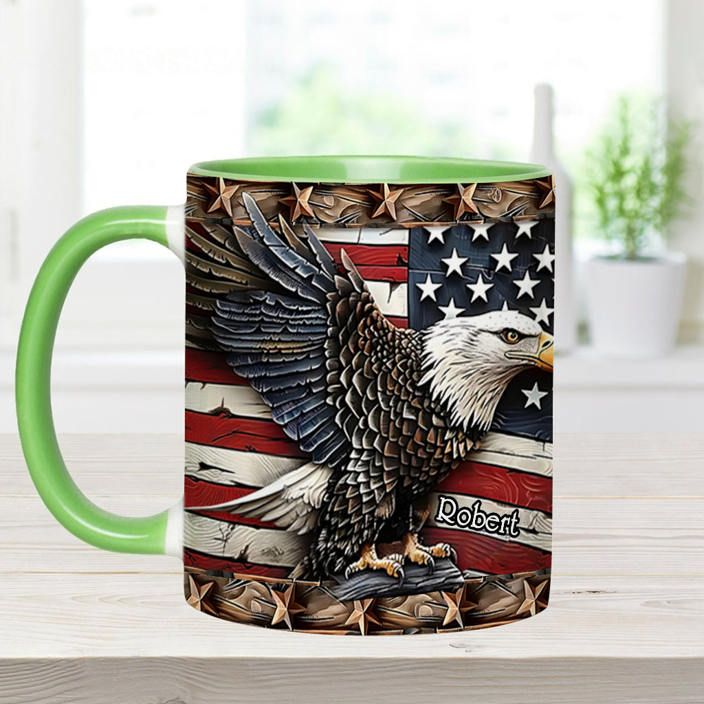 Starker Weißkopfseeadler – Personalisierte Tasse mit Weißkopfseeadler-Motiv