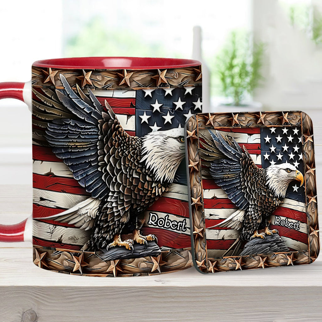 Starker Weißkopfseeadler – Personalisierte Tasse mit Weißkopfseeadler-Motiv
