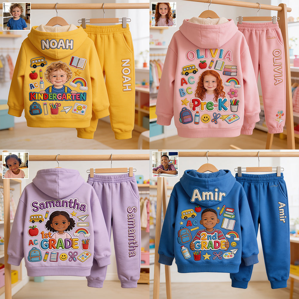 Back To School - Personalized Kid Kid Hoodie & Kid Jogger Sweatpants