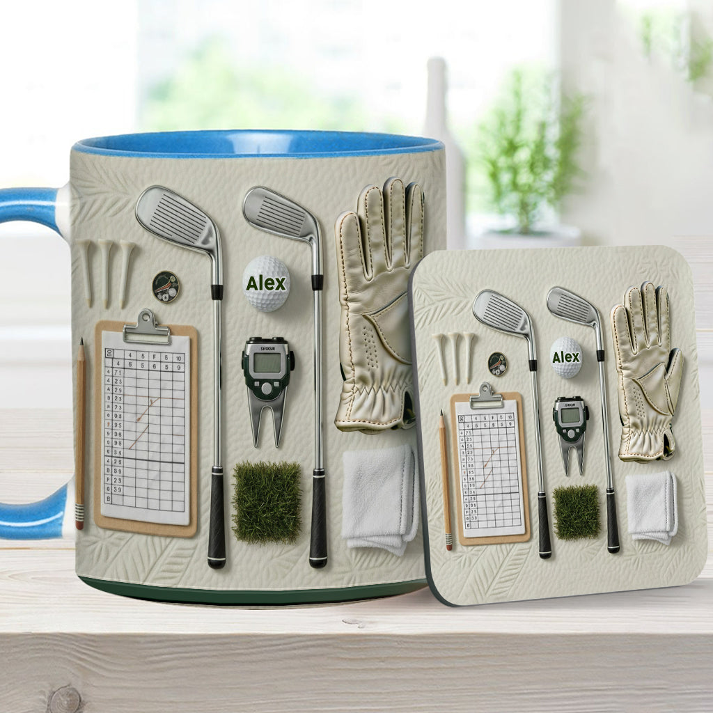 Live Love Golf - Personalized Golf Accent Mug