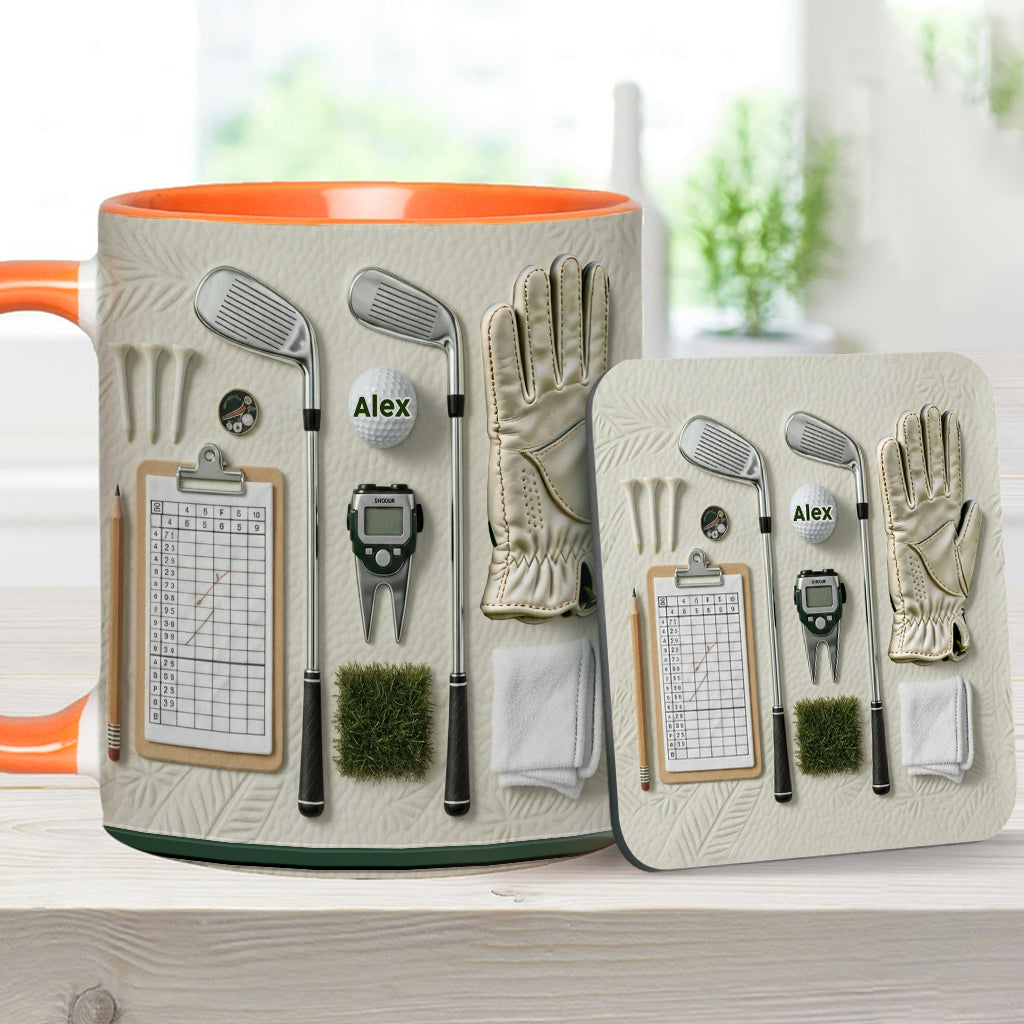 Live Love Golf - Personalized Golf Accent Mug