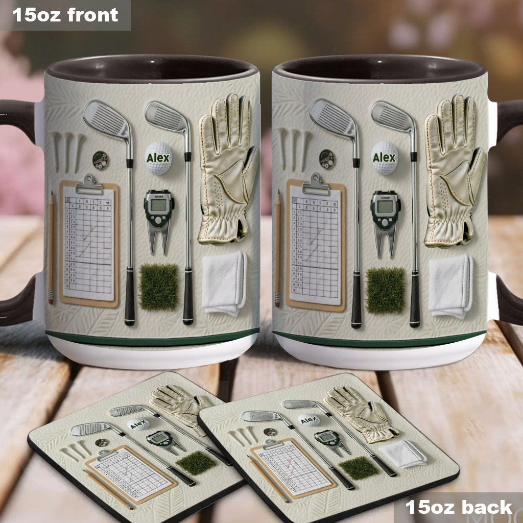 Live Love Golf - Personalized Golf Accent Mug