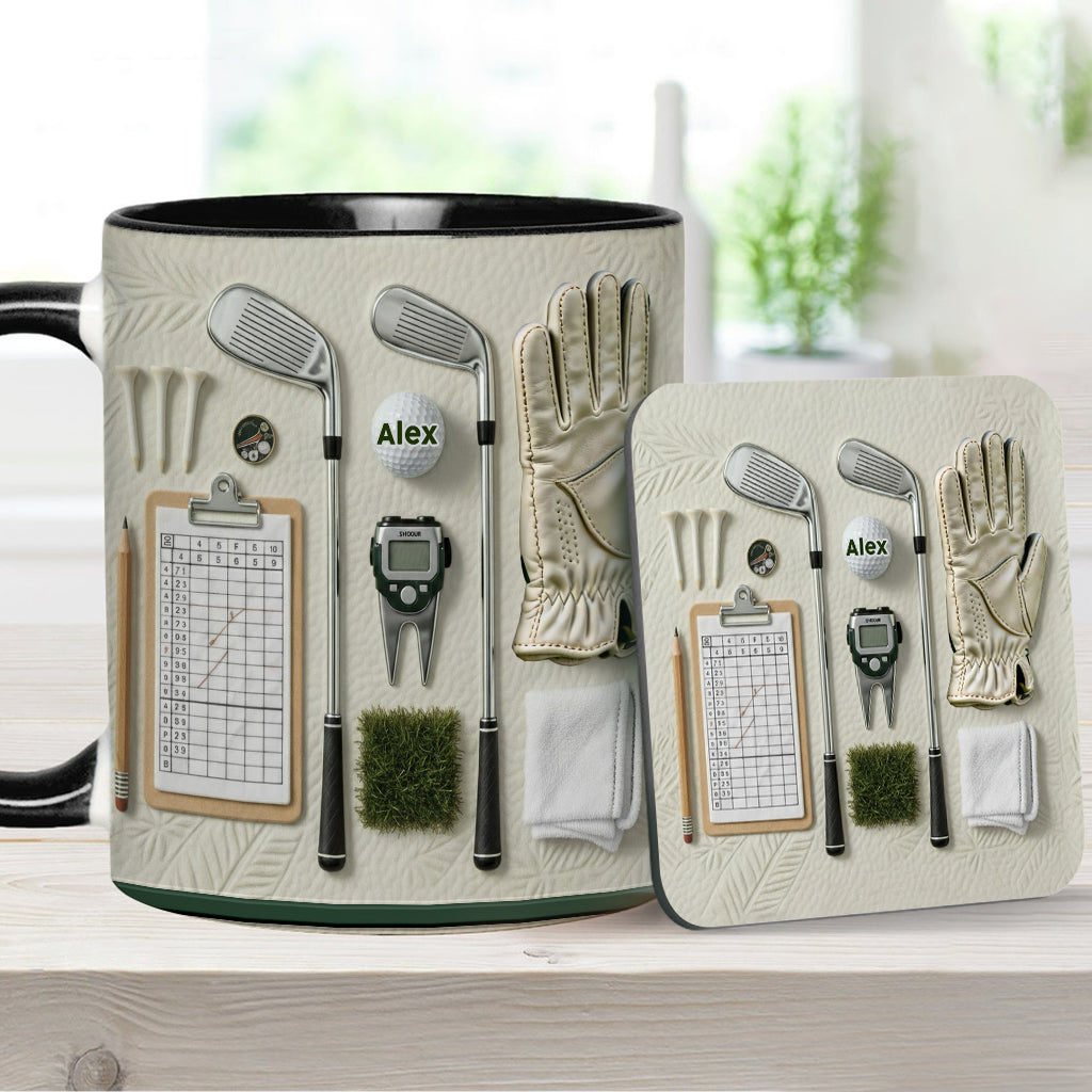 Live Love Golf - Personalized Golf Accent Mug