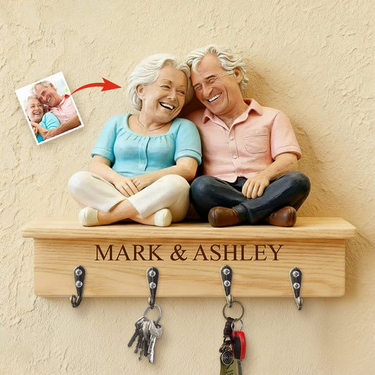 Custom From Any Photo - Personalized Couple Custom Shaped Hanging Rack