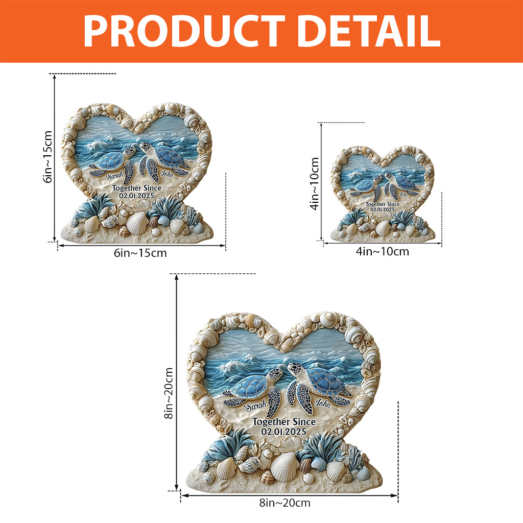 Forever By The Sea - Personalized Couple Custom Shaped Acrylic Plaque
