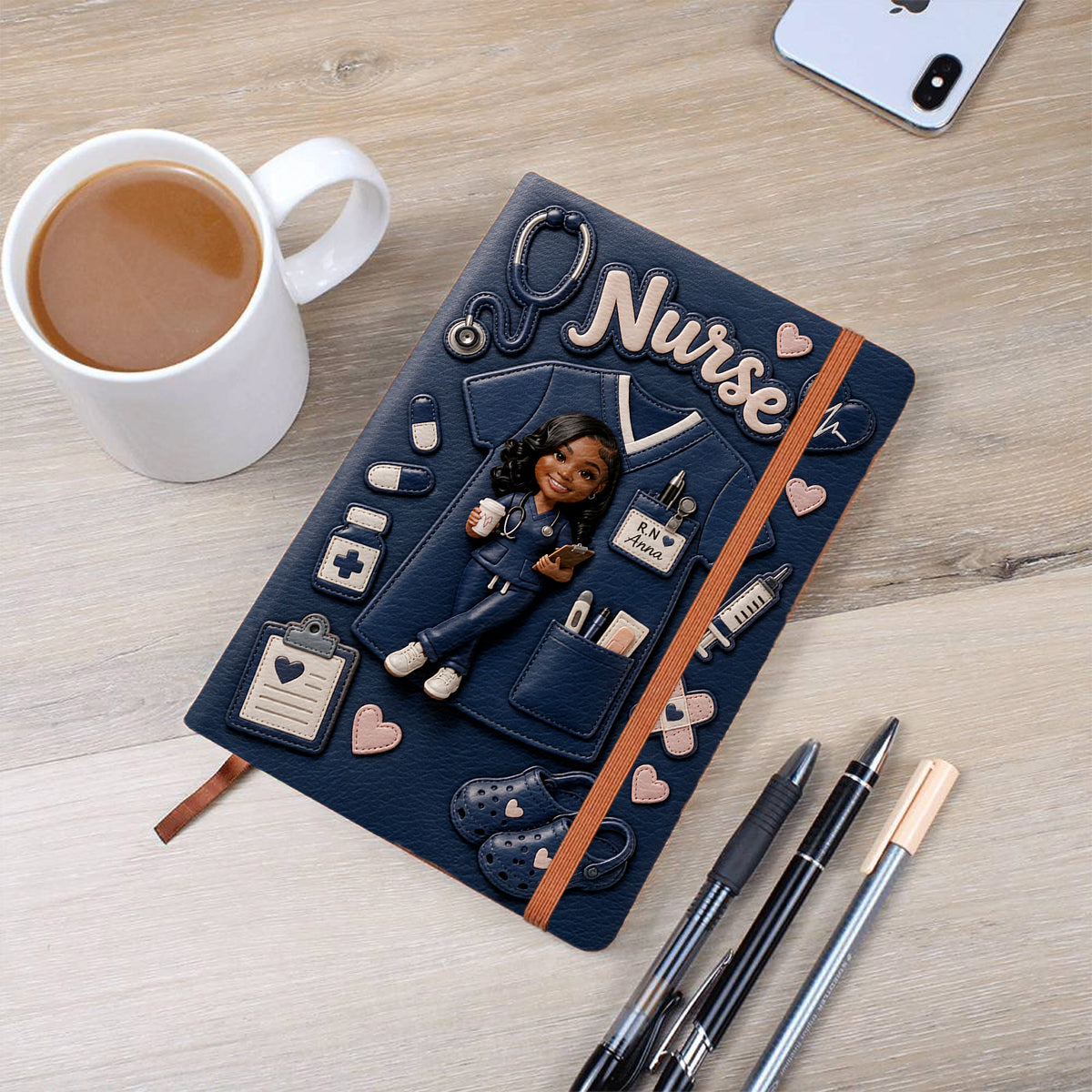 Nurse's Notebook - Personalized Nurse Leather Journal