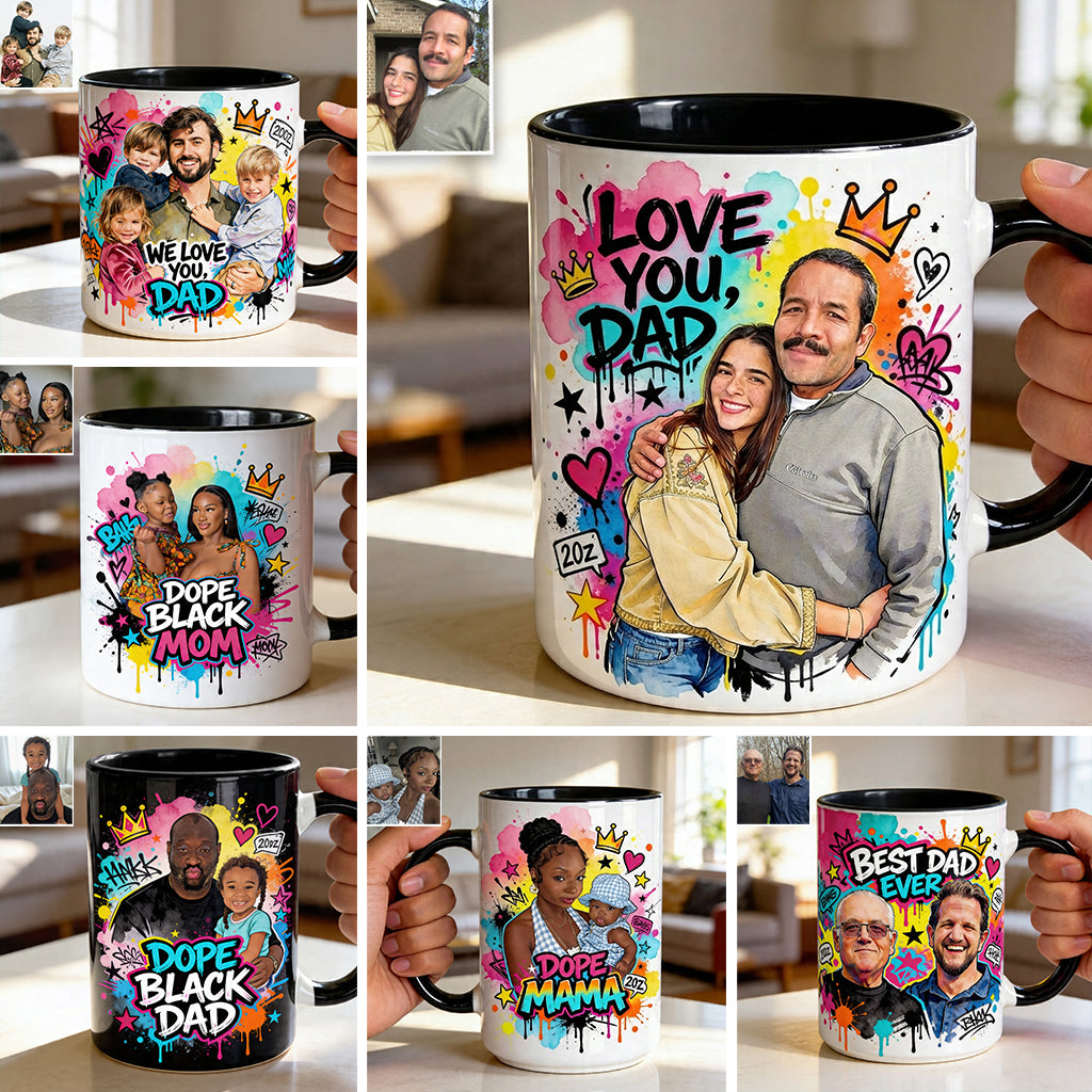 Meilleur Papa - Tasse Personnalisée avec Sous-Verre