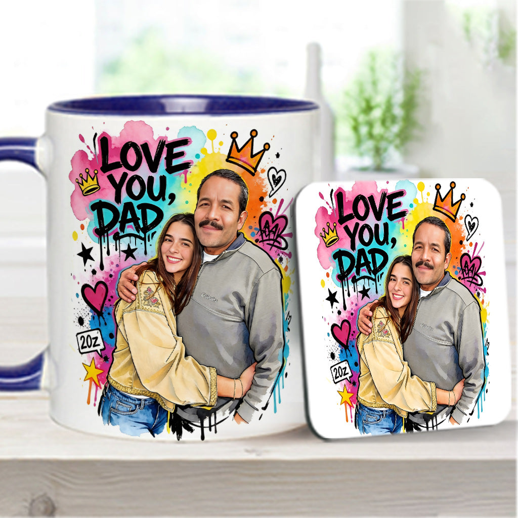 Meilleur Papa - Tasse Personnalisée avec Sous-Verre