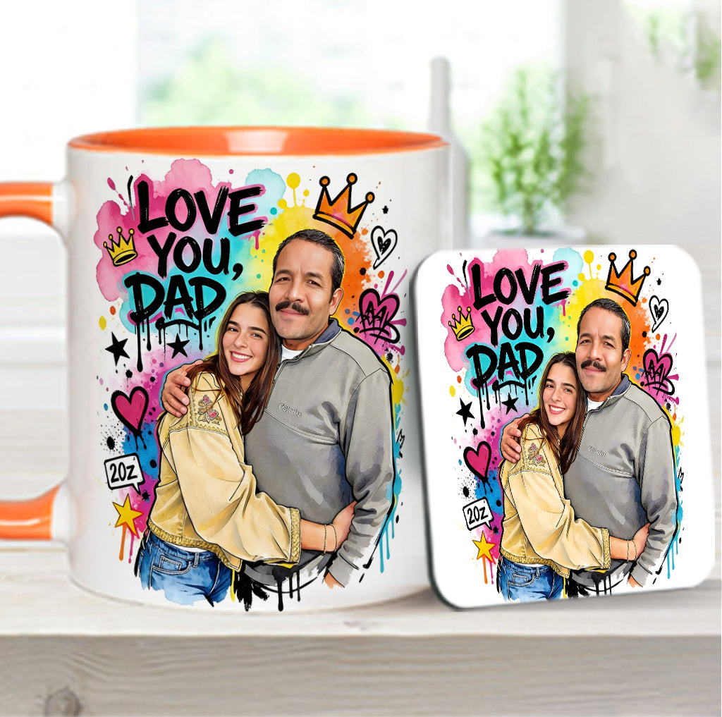 Meilleur Papa - Tasse Personnalisée avec Sous-Verre