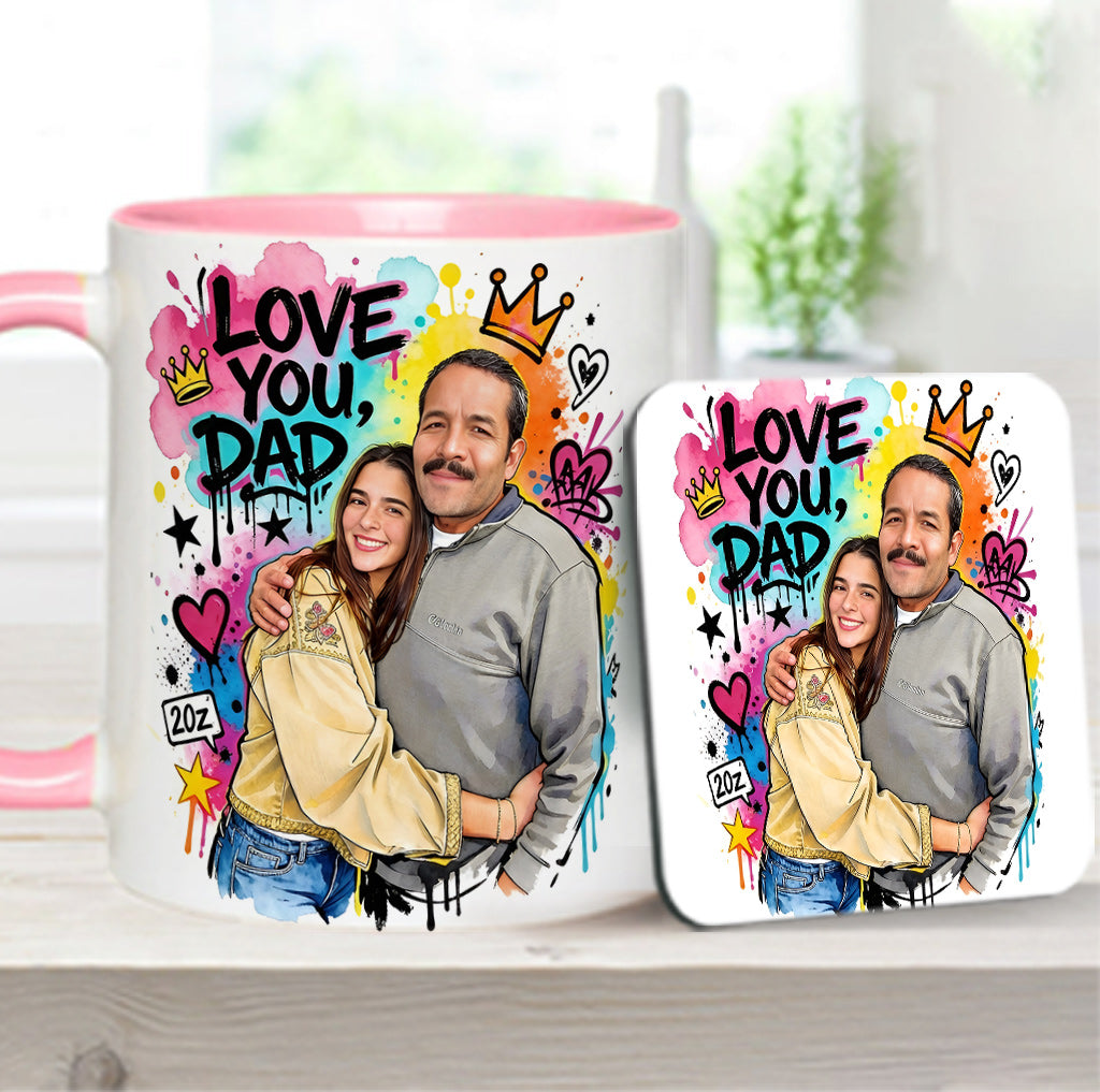 Meilleur Papa - Tasse Personnalisée avec Sous-Verre