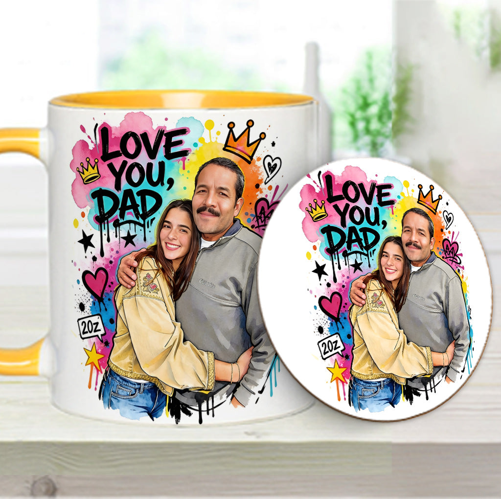 Meilleur Papa - Tasse Personnalisée avec Sous-Verre