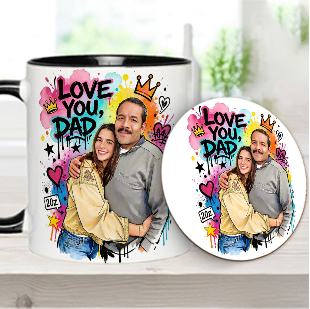 Meilleur Papa - Tasse Personnalisée avec Sous-Verre