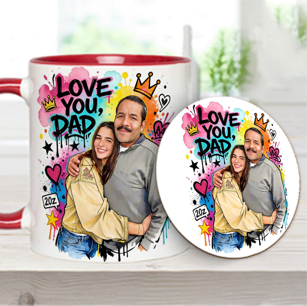 Meilleur Papa - Tasse Personnalisée avec Sous-Verre