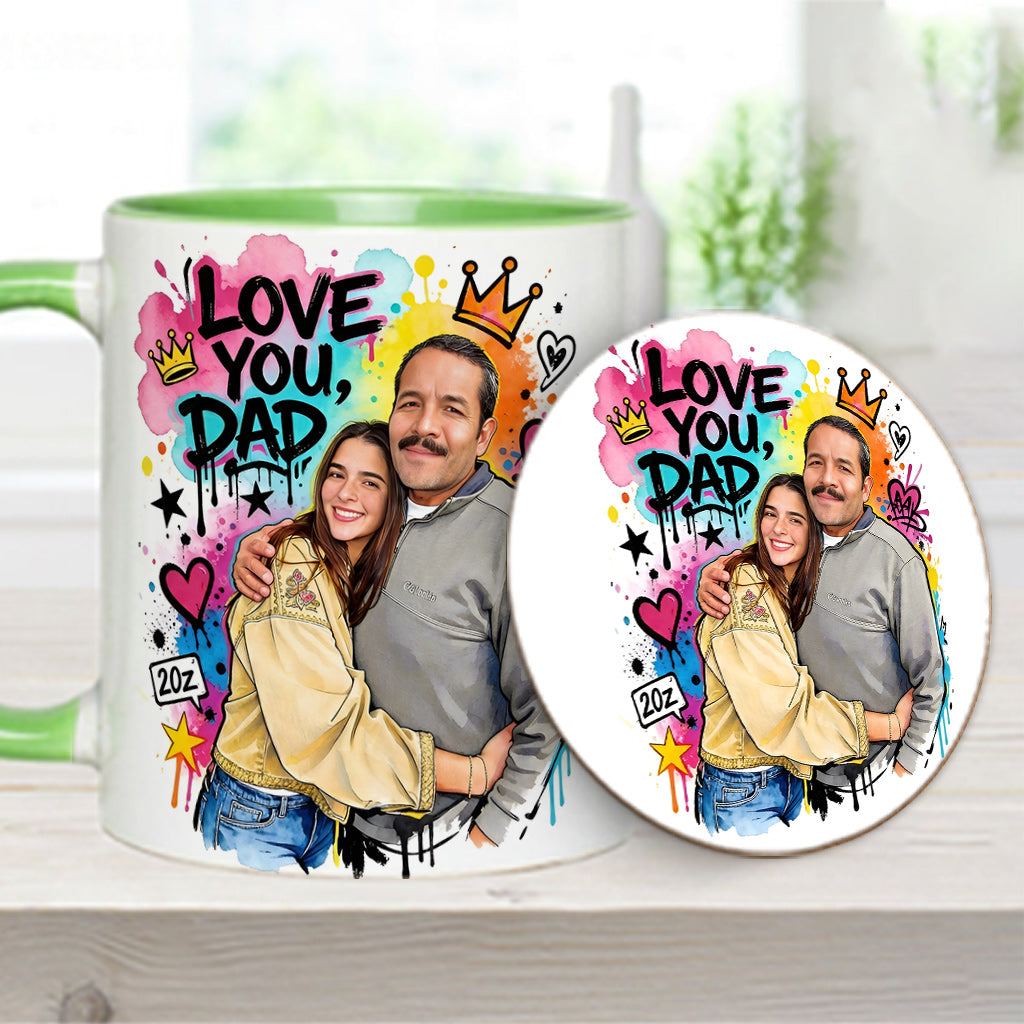 Meilleur Papa - Tasse Personnalisée avec Sous-Verre