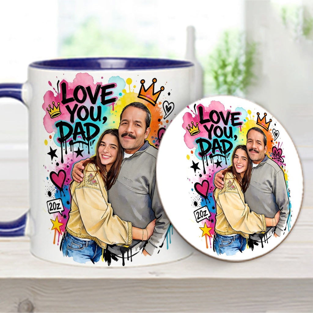 Meilleur Papa - Tasse Personnalisée avec Sous-Verre