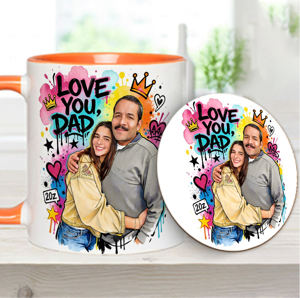 Meilleur Papa - Tasse Personnalisée avec Sous-Verre