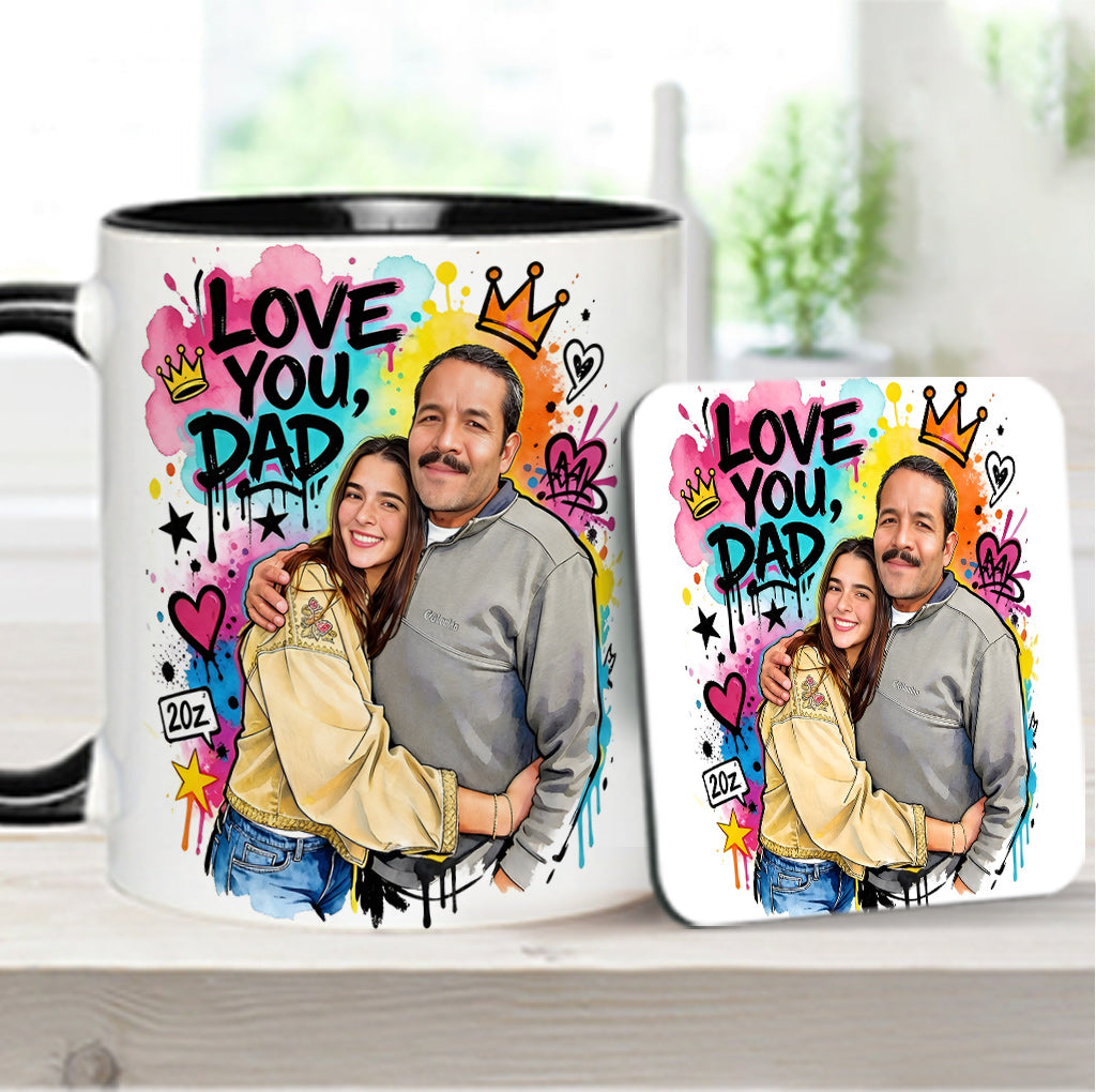 Meilleur Papa - Tasse Personnalisée avec Sous-Verre
