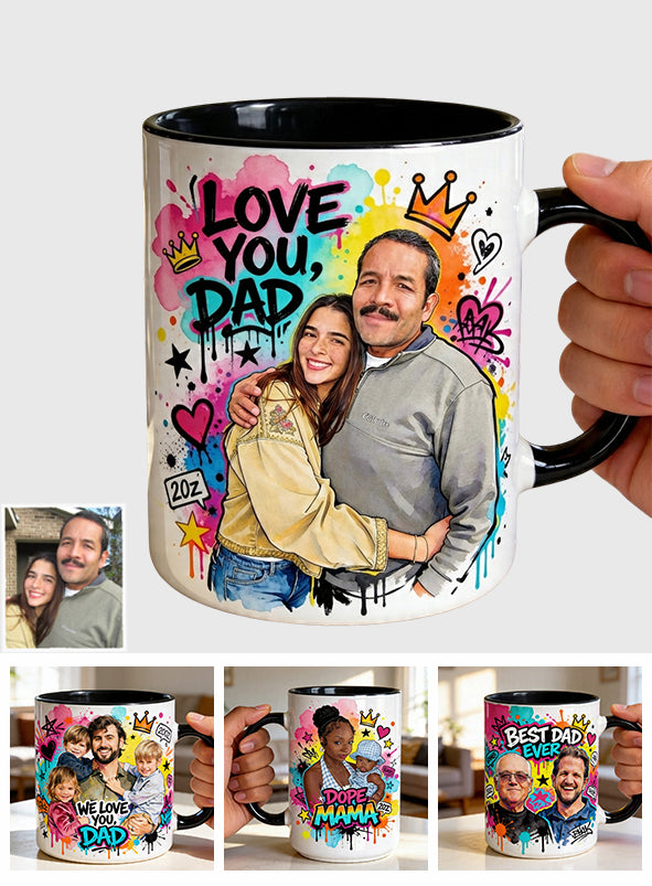 Meilleur Papa - Tasse Personnalisée avec Sous-Verre