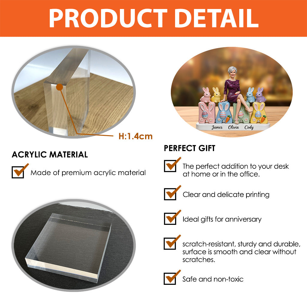 Custom Any Title Perfect Gift For Mom, Grandma - Personalized Grandma Custom Shaped Acrylic Plaque