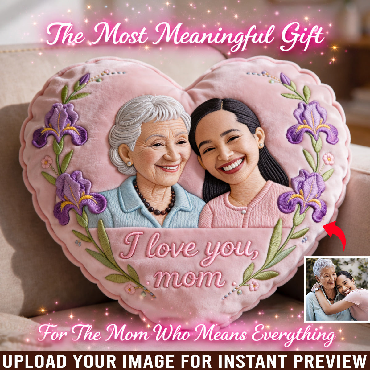 Mother Gift Idea - Personalized Mother Premium Faux Fur Pillow