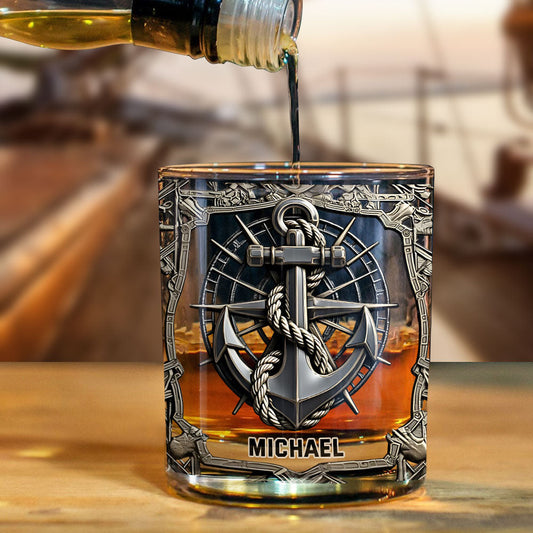 Proud Sailor - Personalized Boating Whiskey Glass