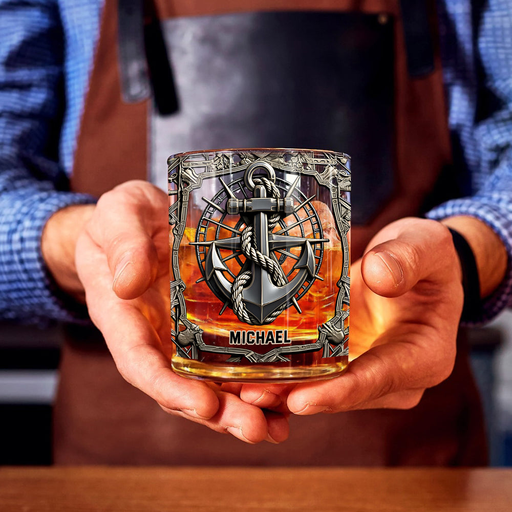 Proud Sailor - Personalized Boating Whiskey Glass