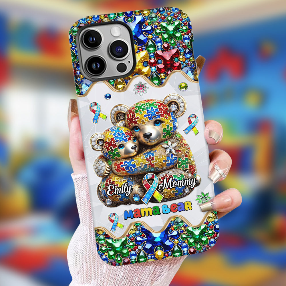 Mama Bear - Personalized Autism Awareness Full Print Phone Case