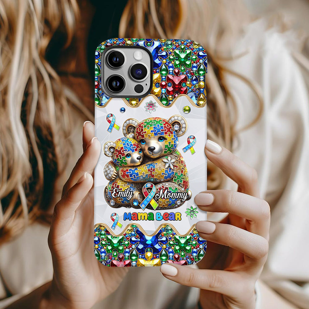 Mama Bear - Personalized Autism Awareness Full Print Phone Case