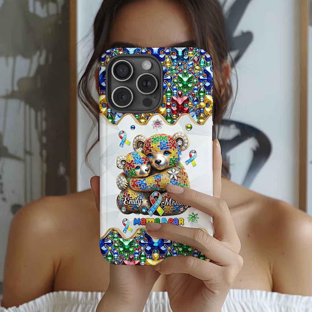 Mama Bear - Personalized Autism Awareness Full Print Phone Case