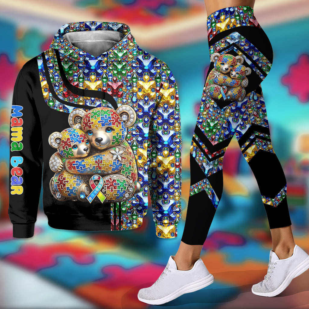 Mama Bear Autism Awareness Hoodie and Leggings