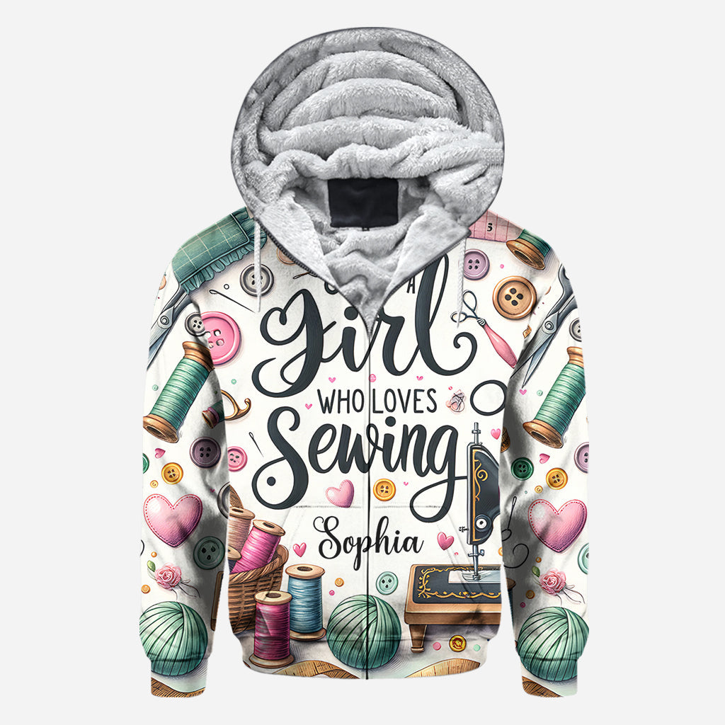 Just A Girl Who Loves Sewing - Personalized Sewing All Over Shirt