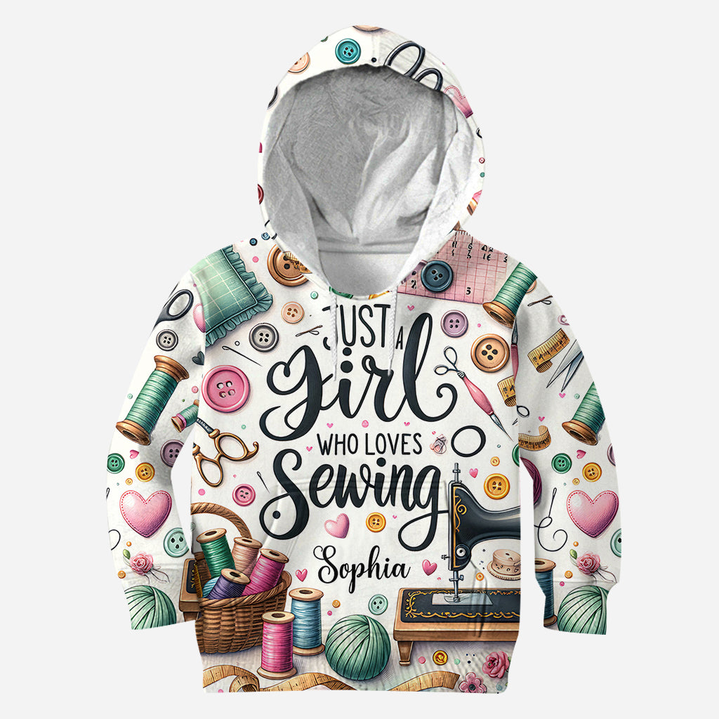 Just A Girl Who Loves Sewing - Personalized Sewing All Over Shirt