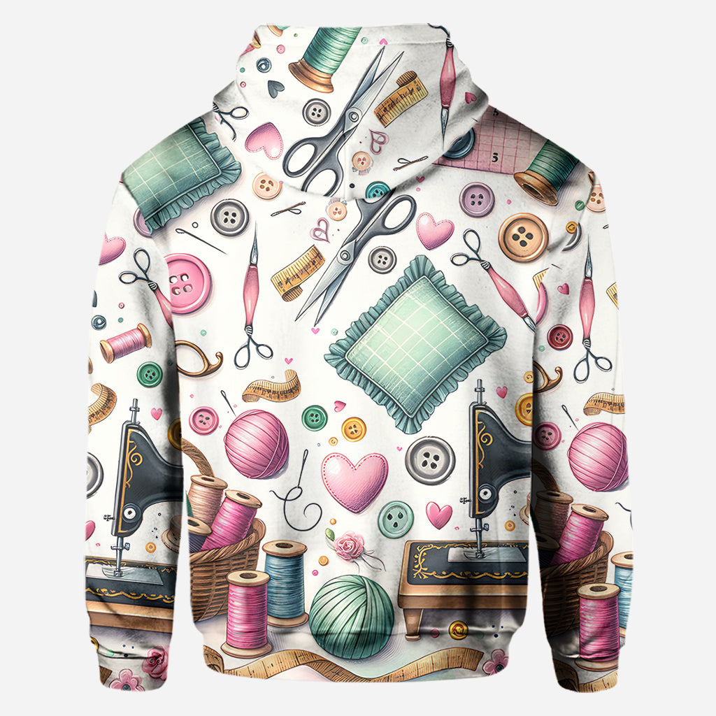 Just A Girl Who Loves Sewing - Personalized Sewing All Over Shirt