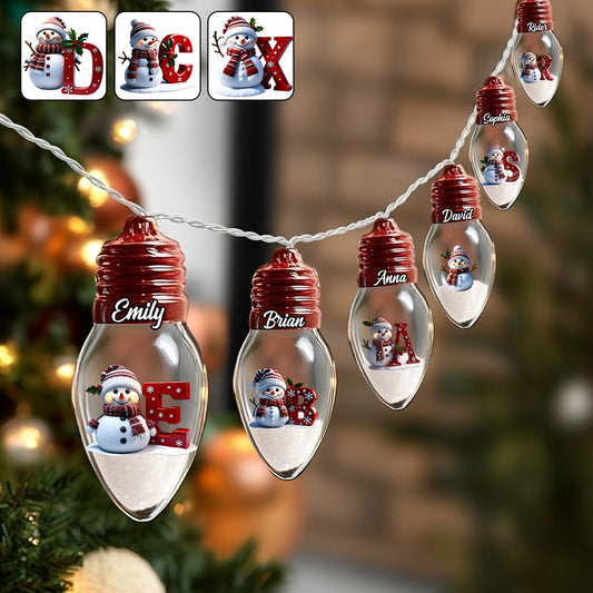Merry Christmas 2025 - Personalized Family String Lights