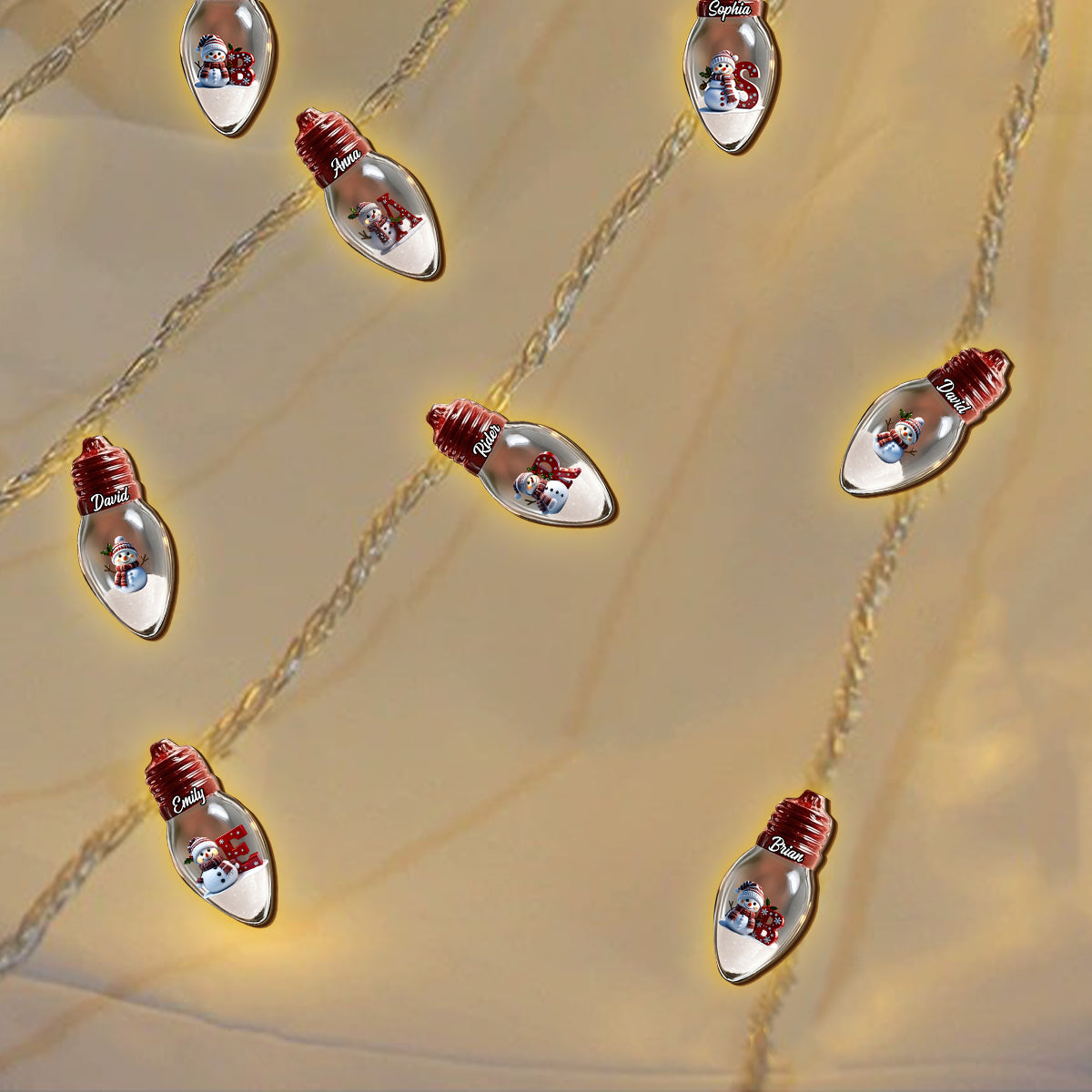 Merry Christmas 2025 - Personalized Family String Lights