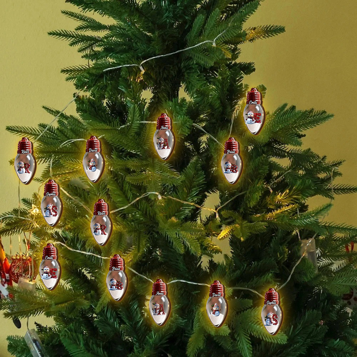 Merry Christmas 2025 - Personalized Family String Lights