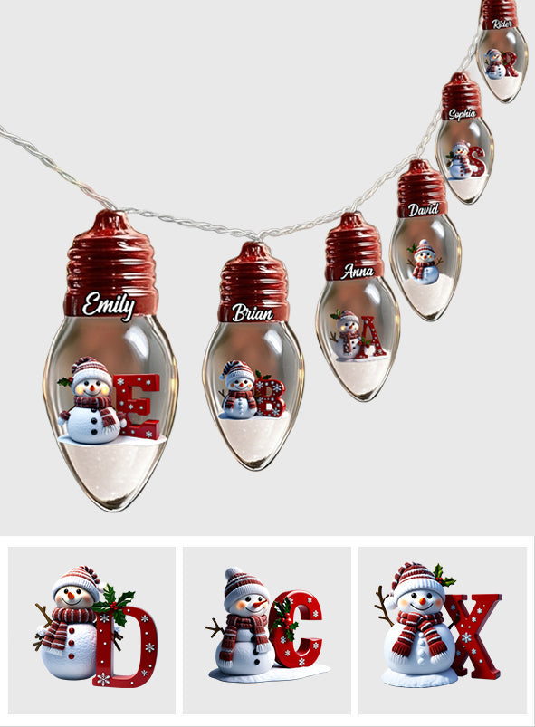Merry Christmas 2025 - Personalized Family String Lights