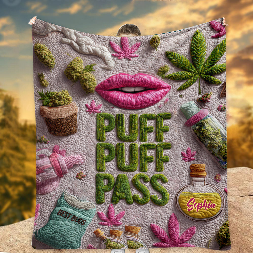 Puff Puff Pass - Personalized Weed Blanket
