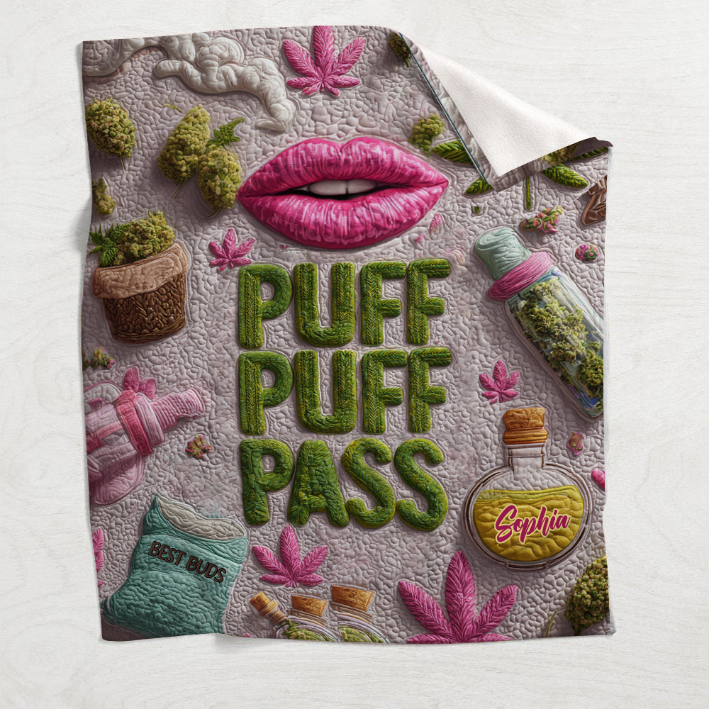 Puff Puff Pass - Personalized Weed Blanket