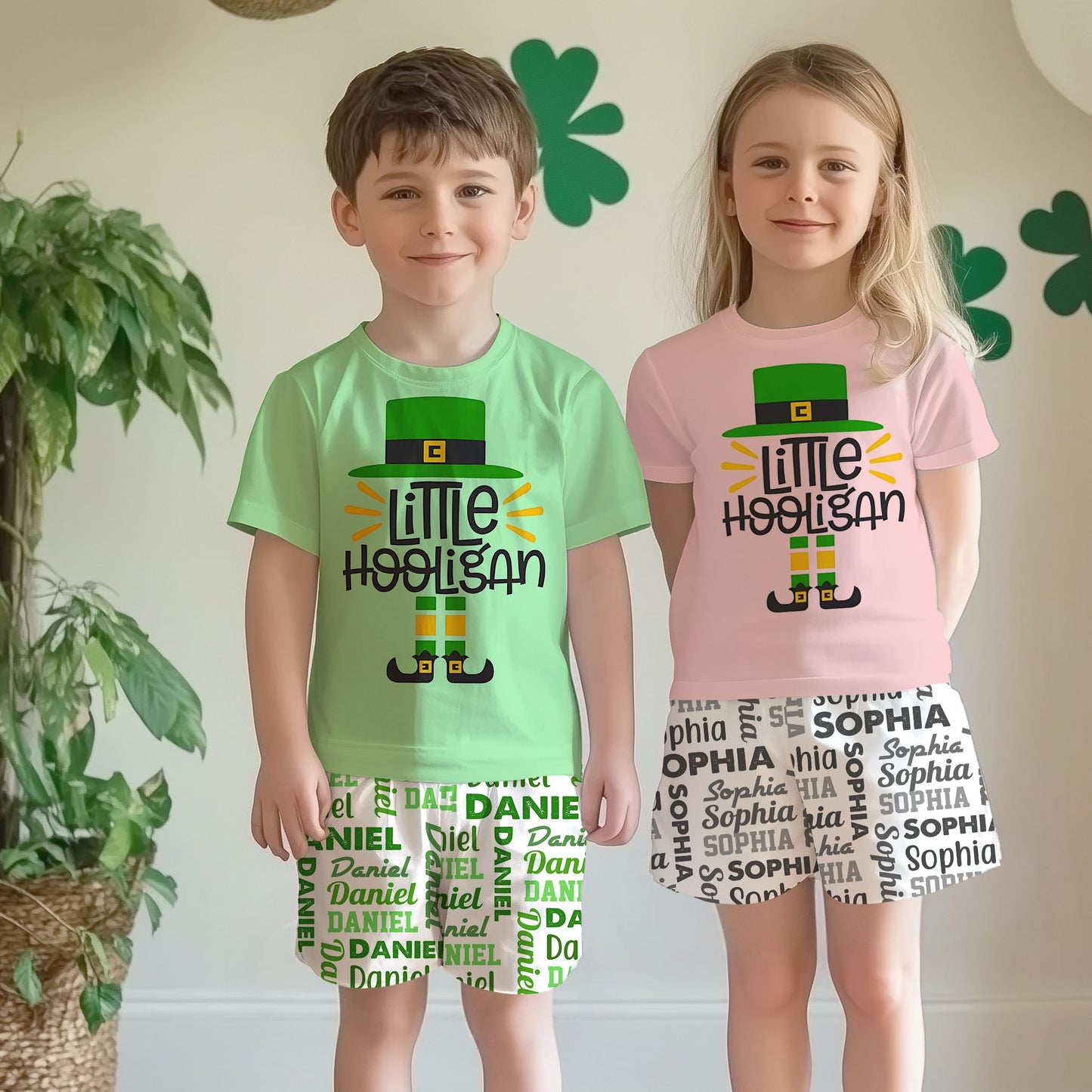 Petit Hooligan - T-shirt et short enfant personnalisés pour la Saint-Patrick