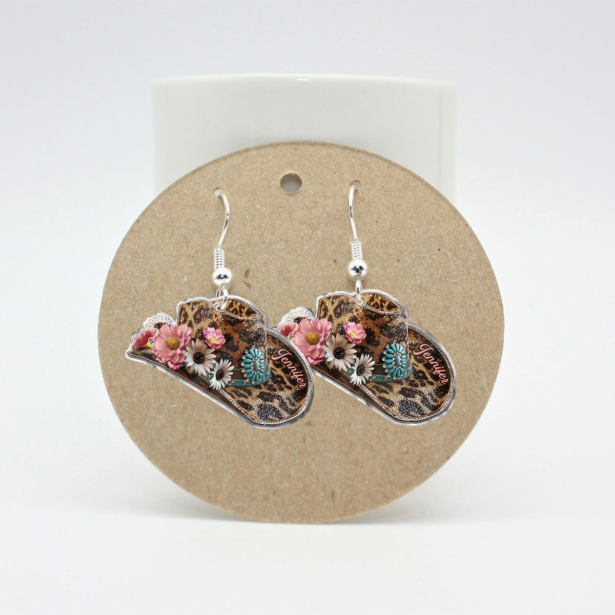 Cowgirl Hat - Personalized Cowgirl Earrings