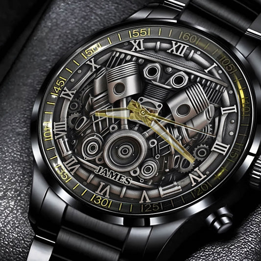 Powerful V8 Engine - Personalized Car Lover Hand Watch