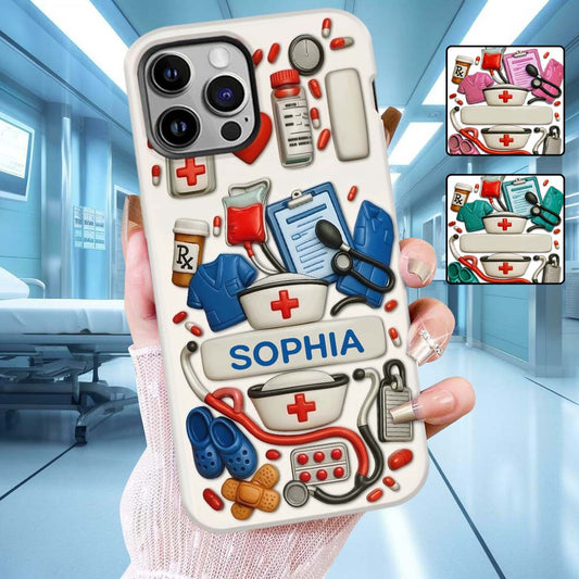 Nurses Are The Heart Of Healthcare - Personalized Nurse Full Print Phone Case