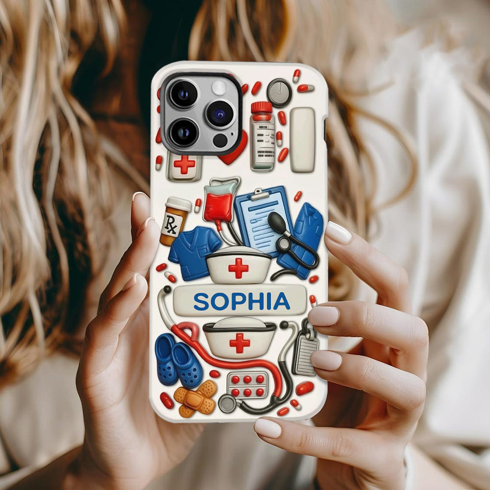 Nurses Are The Heart Of Healthcare - Personalized Nurse Full Print Phone Case