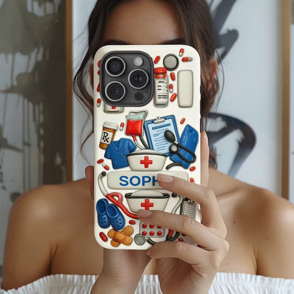 Nurses Are The Heart Of Healthcare - Personalized Nurse Full Print Phone Case