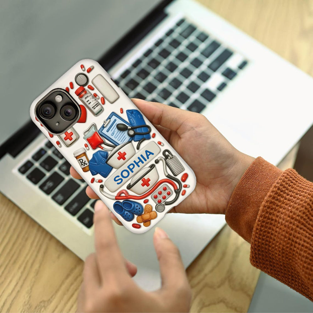 Nurses Are The Heart Of Healthcare - Personalized Nurse Full Print Phone Case