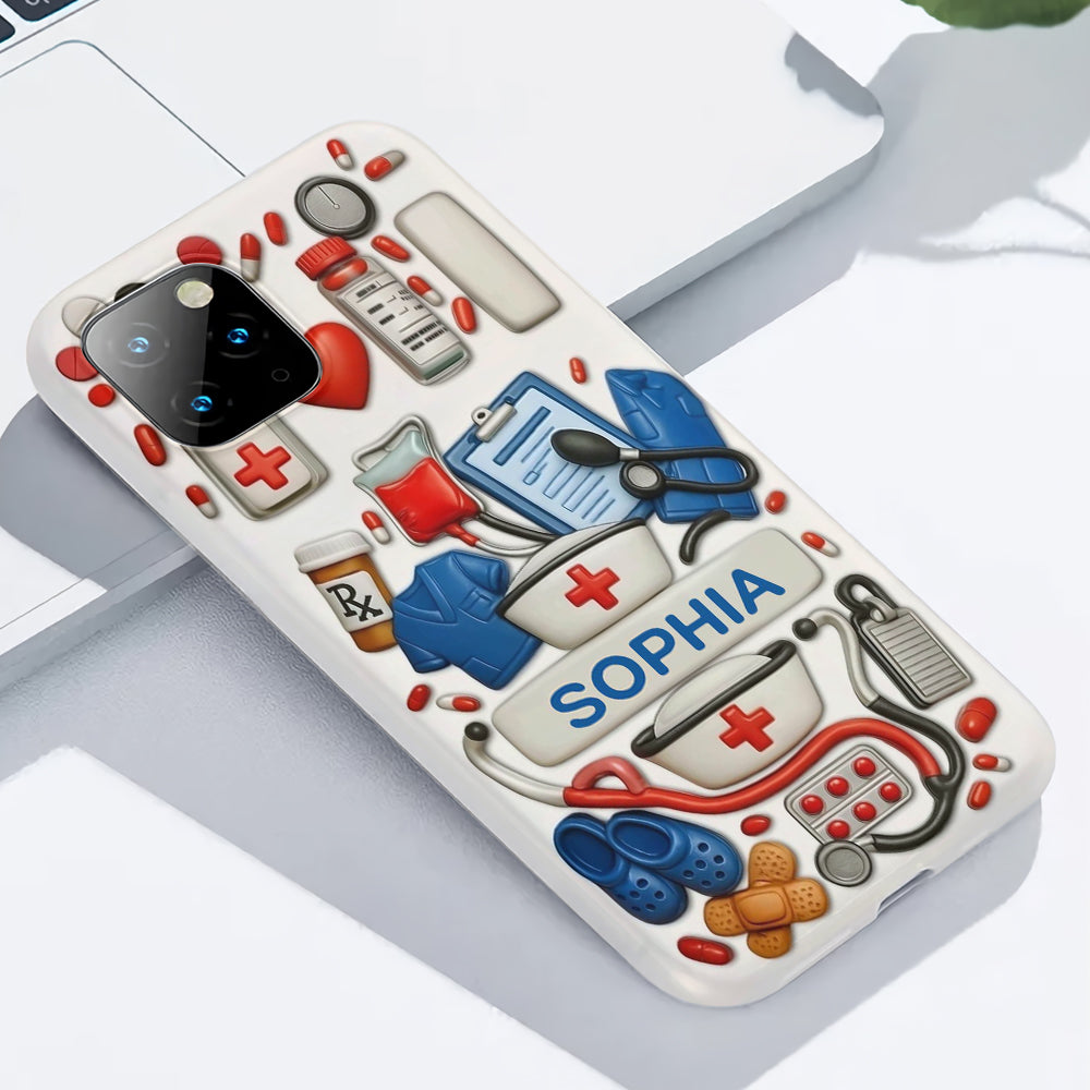 Nurses Are The Heart Of Healthcare - Personalized Nurse Full Print Phone Case