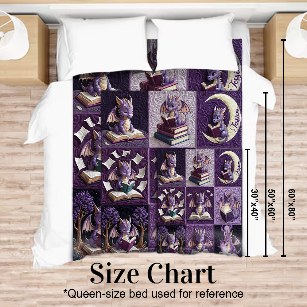 I Am A Bookdragon - Personalized Book Blanket