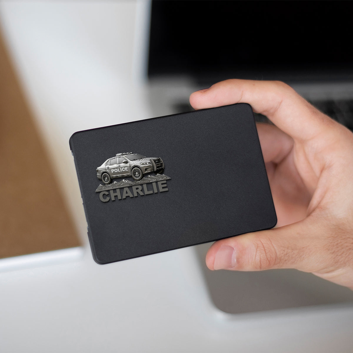 Ich fahre den Wee Woo Car – personalisierter Polizeibeamten-Magnet