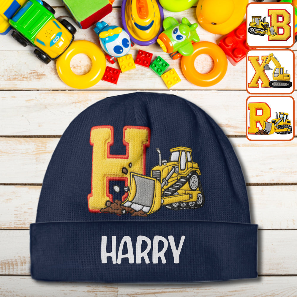 Alphabet Construction Vehicles - Personalized Kid Beanie Hat